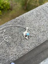 Load image into Gallery viewer, Larimar Dolphin Sterling Silver Pendant