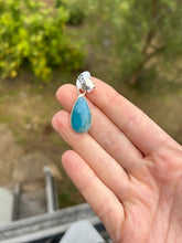 Load image into Gallery viewer, Larimar Teardrop Sterling Silver Pendant