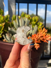 Load image into Gallery viewer, Quartz Crystallized Gold Electroformed Moon Pendant