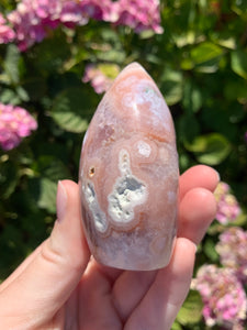 Pink Amethyst Druzy Flame