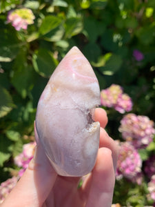 Pink Amethyst Druzy Flame