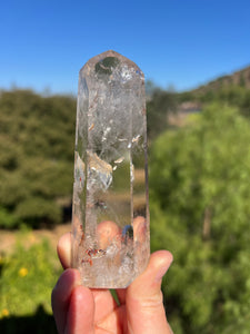 Quartz Hematoid Inclusion Tower w Rainbow