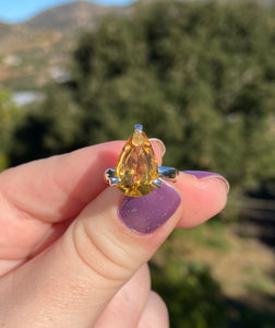 Honey Citrine Ring Size 5