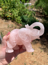 Load image into Gallery viewer, Rose Quartz Elephant Carving