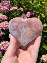 Load image into Gallery viewer, Pink Amethyst Druzy Heart on Stand