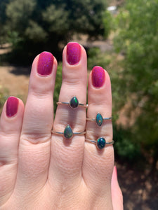 Dark Opal Ring Variety Sterling Silver