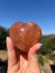 Fire Quartz Puffy Heart