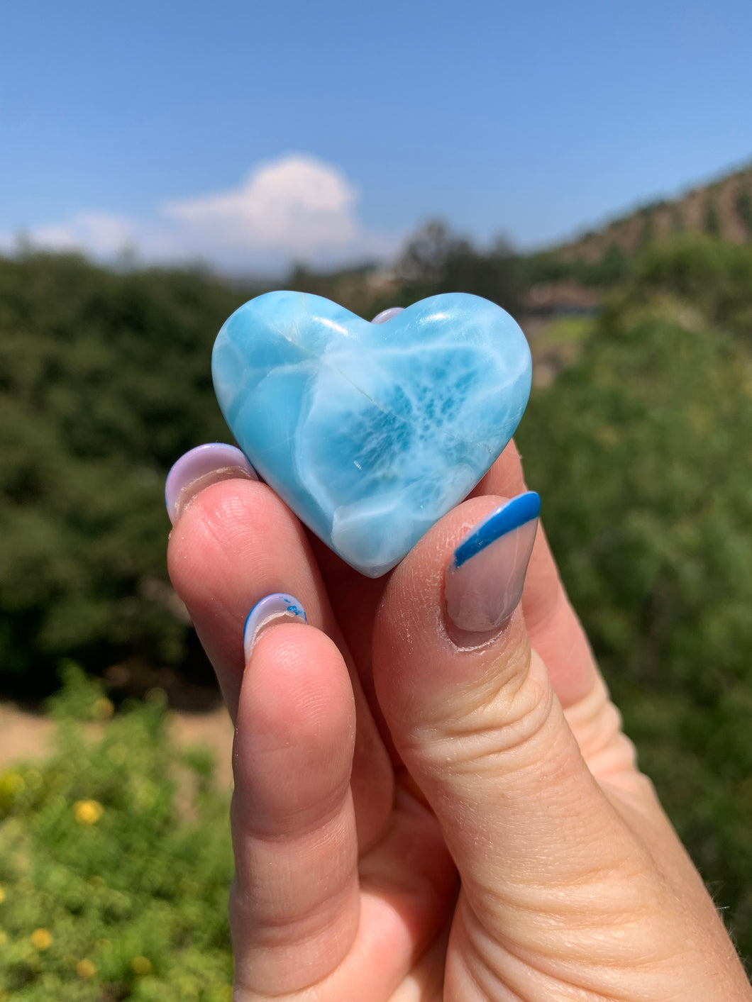 Larimar Thick Rounded Heart 68T