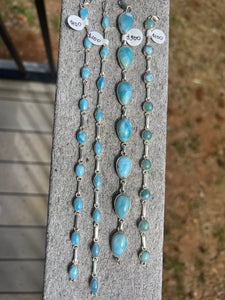 Larimar Variety Sterling Silver Bracelets