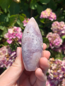 Pink Amethyst Druzy Flame