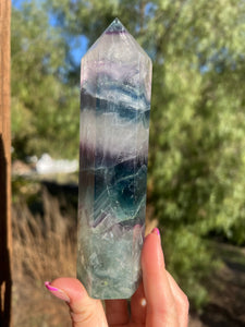 Fluorite Blue & Light Purple Tower