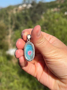 Larimar Oval Dark Pendant