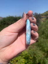 Load image into Gallery viewer, Larimar Rounded Teardrop Sterling Silver Pendant