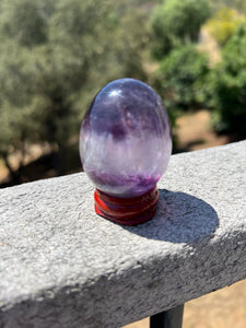 Fluorite Egg on Stand