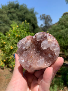 Lavender Pink Amethyst Druzy Heart on Stand