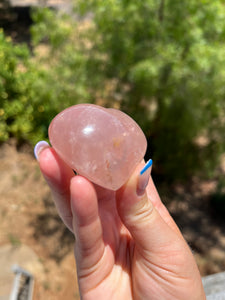 Rose Quartz Puffy Heart