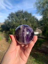 Load image into Gallery viewer, Chevron Amethyst Sphere 66mm