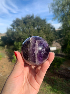 Chevron Amethyst Sphere 66mm