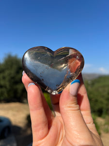 Citrine Smokey Quartz Flat Back Heart