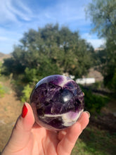 Load image into Gallery viewer, Chevron Amethyst Sphere 66mm