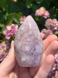 Pink Amethyst Druzy Flame