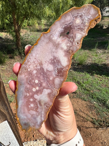 Pink Amethyst Butterfly Wings with Custom Stand