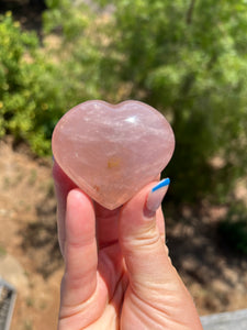 Rose Quartz Puffy Heart