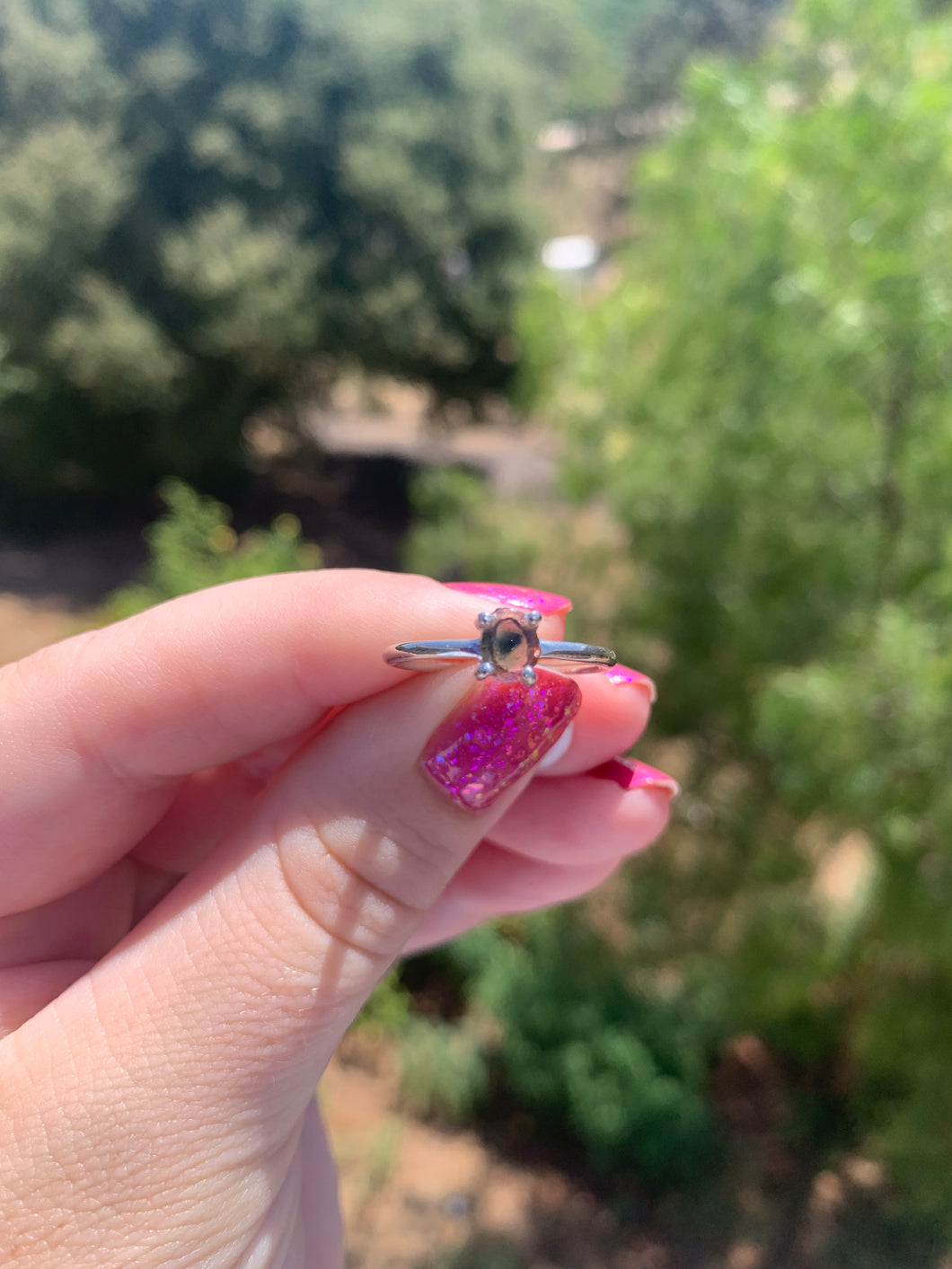 Watermelon Tourmaline Ring Variety Sterling Silver