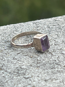 Amethyst Square Cut Ring Size 7