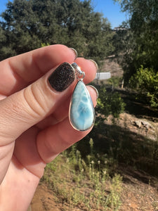 Larimar Tear Drop Sterling Silver Pendant *Variety