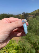 Load image into Gallery viewer, Larimar Rounded Heart Sterling Silver Pendant