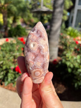 Load image into Gallery viewer, Pink Amethyst Flower Agate Druzy Flame