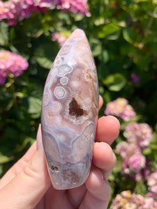 Pink Amethyst Druzy Flame