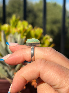 Opal Rough Sterling Silver Size 6 Ring