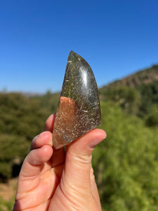 Rutile Gold Smokey Quartz Flame