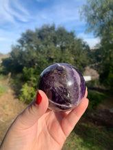 Load image into Gallery viewer, Chevron Amethyst Sphere 66mm