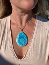 Load image into Gallery viewer, Larimar Sterling Silver XXXL AAA Pendant