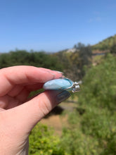 Load image into Gallery viewer, Larimar Teardrop Rounded Sterling Silver Pendant