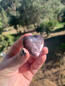 Gem Lepidolite Heart