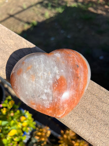 Red Hematoid Amphibole Heart Cabochon