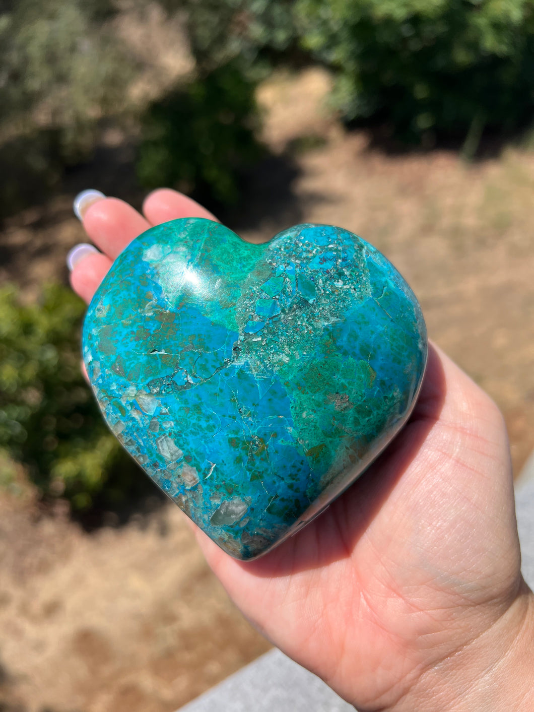 Chrysocolla Heart