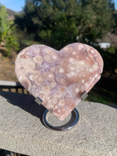 Load image into Gallery viewer, Pink Amethyst Heart on Stand