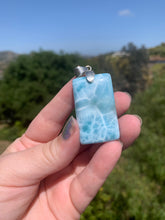 Load image into Gallery viewer, Larimar Rectangle Sterling Silver Pendant