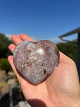 Load image into Gallery viewer, Pink Ocean Jasper Puffy Heart