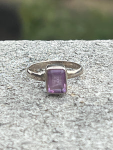 Amethyst Square Cut Ring Size 7