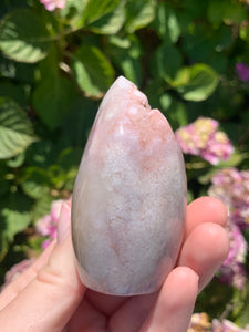 Pink Amethyst Druzy Flame