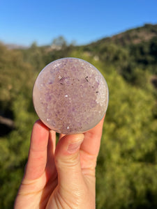 Amethyst Agate Druzy Banded Agate Sphere