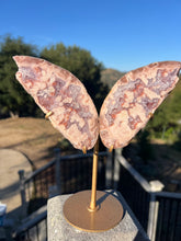 Load image into Gallery viewer, Lavender Pink Amethyst Butterfly Wings On Stand