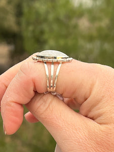 Moonstone Marquis Ring Size 8