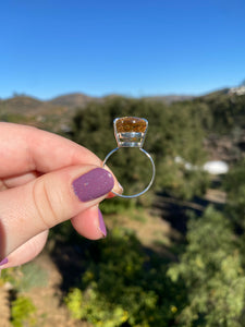 Honey Citrine Ring Size 11